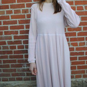 Vintage Maxi Dress 90s Grunge Thermal Long Sleeve